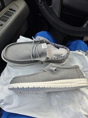 Hey Dude Gray Canvas Slip-On